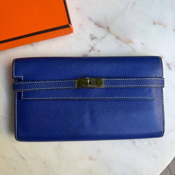 Hermès Kelly Epsom Bicolor Leather Wallet - Picture 3 of 16